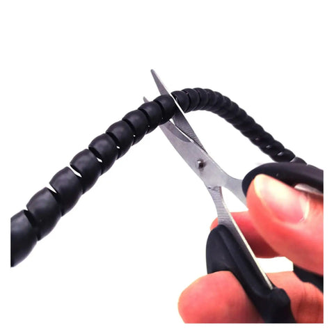 Cutting Hella Slick Spiral Cable Wrap Sleeve For E Bike And Home Office Wire Management Tube Organizer Kit With Versatile Heavy Duty Design.