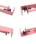 Heavy Duty F Shaped Table Legs Set For DIY Projects Four Clamp On Iron Feet No Drill Needed Adjustable Feet 30 Inch 76 Cm Red Finish