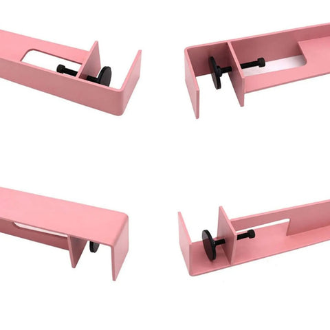 Heavy Duty F Shaped Table Legs Set For DIY Projects Four Clamp On Iron Feet No Drill Needed Adjustable Feet 30 Inch 76 Cm Red Finish