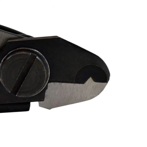 Close-up of the V-shaped opening on a Fiber Optic Stripper With V Shaped Opening For Safe Cable Preparation And Wire Stripping