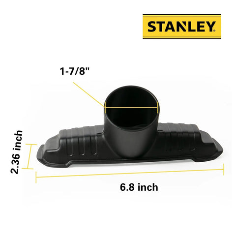 Universal Vacuum Nozzle Attachment For Wet And Dry Vacuums With A 1-7/8 Inch Hose Built Tough ABS Easy Snap-In Fit No Tools Required Handy For Tight Corners Black, dimensions shown.