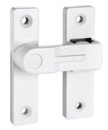 White Flip Barn Door Lock With 180 Degree Privacy Latch And Zinc Alloy Security Hardware for barn doors and sliding doors