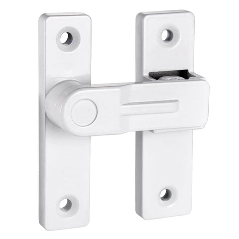 White Flip Barn Door Lock With 180 Degree Privacy Latch And Zinc Alloy Security Hardware for barn doors and sliding doors
