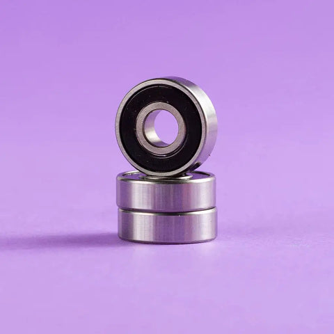 Lickety Splits Roller Skate Bearings 16 Pack For Quad Skates ABEC 9 Pre Lubed With Replaceable Rubber Shields 8mm Core