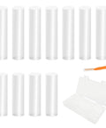 Fix Your Laces Like A Pro With This 50Pk Heat Shrink Aglets Repair Kit For Shoelaces shown with clear plastic tips and case