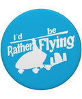 Gyrocopter Gyroplane PopSockets PopGrip For Autogyro Pilots And Aviation Enthusiasts Eyecatching Flight Theme Accessory, blue with white text and icon.