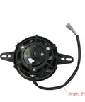 Gotta Have This Universal 4 Inch Electric Cooling Fan For Motorcycle Radiator And Oil Cooler Slaps Right On Any Dirt Bike Motocross Or ATV To Keep Her Chillin And Boost Horsepower, top view with wiring.