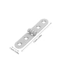 Heavy Duty Folding Table Hinges Set 12 Piece Nickel Plated 76x15x2mm showing single hinge dimensions