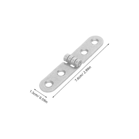 Heavy Duty Folding Table Hinges Set 12 Piece Nickel Plated 76x15x2mm showing single hinge dimensions