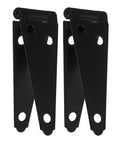 Beefy Heavy Duty Strap Hinges Kit for Yard Gates and Barn Doors 8 Inch Galvanized Iron and ABS Weatherproof Outdoor Hardware Black