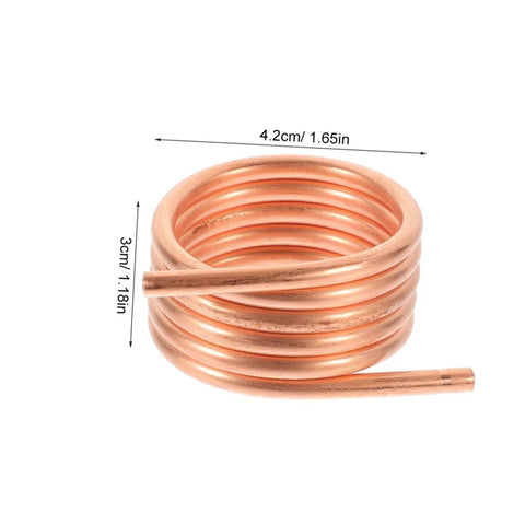 Water Cooling Ring For Brushed RC Yacht Motors Copper Cooling Jacket Kit, compact copper ring, 4.2x3 cm, with measurements