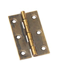 Bronze 2 Pack Furniture Cabinet Drawer Door Butt Hinges, Antique Decorative Hinges for Jewelry Boxes and Wooden Boxes, Heavy Duty Hardware 50x28mm