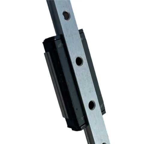 Smooth Slick Linear Guide Block With Carriage For SRS9XN SRS9 Rails in silver and black, motion control kit close-up