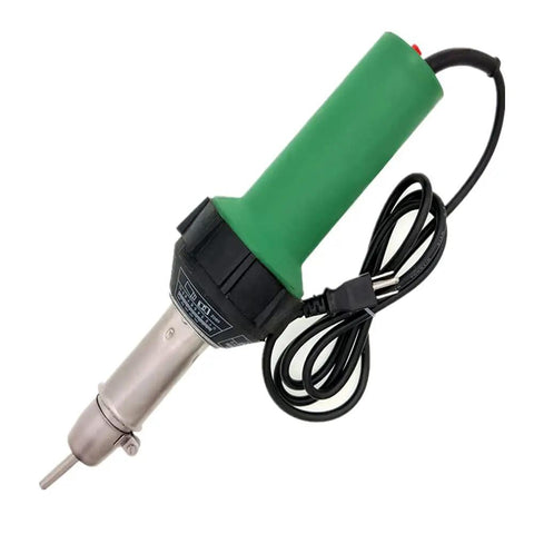 1600W Hot Air Welder Gun for PVC and Vinyl Portable Plastic Welding Tool with Rod Feeding Pistol Style Heat Gun, green handle