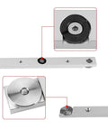 Close-up of Beefy Aluminum Miter Bar Rail Runner Slider For Table Saw And Router Tables 450mm 17.7in T Slot Track Bar, showing pulley details