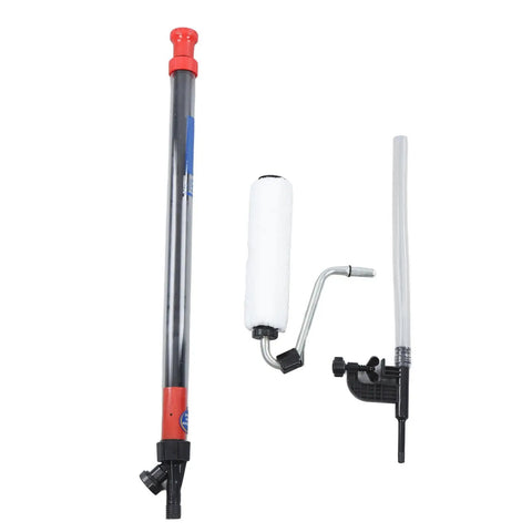 Heavy Duty Pro Grade Self Priming Paint Roller Featuring Automatic Semi Auto Suction Pump, extended handle and attachments.