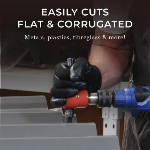 Pro Grade Sheet Metal Nibbler Bundle With Drill Attachment For Straight Lines Curves And Circles Safe And Easy To Use