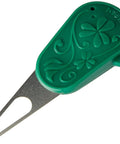 Yarn Threader With Large Opening For Easy Threading Of Thick Long Fiber Yarns Dark Green Pendant Style With Clover Motif Grip Clover 3142