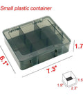 9 Grid Craft Storage Organizer Box With Removable Dividers For Beads Jewelry Buttons And Small Parts Translucent Gray Plastic Container Durable Non Toxic Construction Measures 7.3 Inch By 6.1 Inch By 1.7 Inch