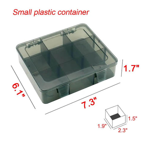 9 Grid Craft Storage Organizer Box With Removable Dividers For Beads Jewelry Buttons And Small Parts Translucent Gray Plastic Container Durable Non Toxic Construction Measures 7.3 Inch By 6.1 Inch By 1.7 Inch