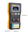 Pro Grade Capacitor ESR And Ohm Meter V2 With Auto Ranging 0.001 To 100.0 Ohms, SMD Test Clip, In Circuit Testing, front view with dimensions