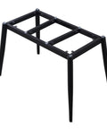 Heavy Duty Metal Desk Legs Adjustable Table Frame Straight Built Tough Rectangular Furniture Base With Slick Anti Rust Coating Soft Padded Suction Cups, black tubular design, sturdy construction.
