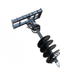 Beefy Skid Steer Post Hole Auger Drive Attachment 12 Inch Diameter 46 Inch Drilling Depth Standard Flow Universal Quick Attach