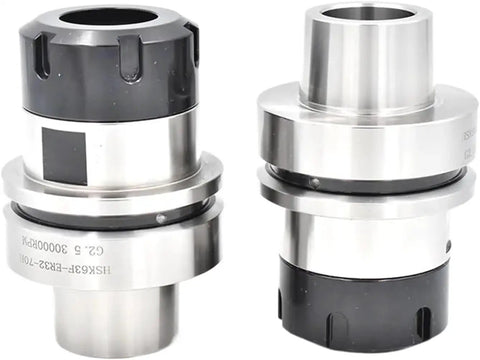 No Drama HSK63F Collet Chuck For CNC Woodworking Machines, precision clamping system with steel grip and smooth operation.