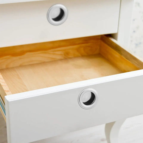 16 Piece Stainless Steel Recessed Round Drawer Pulls Set For Wardrobes And Dressers No Fuss Easy Install Hidden Hardware