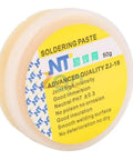 50g Rosin Solder Paste Flux No Clean Soldering Cream Pro Grade DIY Friendly container label view