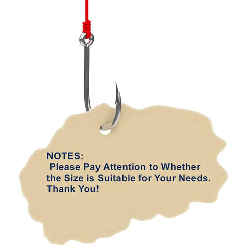 Fishing hook from 300Pcs High Carbon Steel Barbed Fishing Hooks With Holes, 10 Sizes, Portable Boxed Hook Set, with note on size suitability.