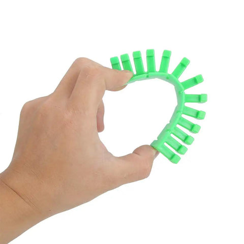 Person holding green attachment from Slide Hammer Dent Removal Tool for Cars and Metal Surfaces, Paintless Dent Repair Kit.