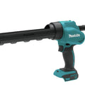 XGC01Z Cordless 18V Caulk And Adhesive Gun With Beefy 1100 Lbs Dispensing Power shown at an angle, highlighting trigger and speed dial.