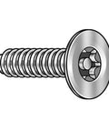Hella Tough Tamper Resistant Screws Size 14 Three Quarter Length Flat Head 18 8 Stainless Steel T30 Security Drive, side view.