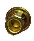 Heavy Duty 143 Degree Engine Thermostat Kit for 60 To 75 Hp three cylinder outboards close-up view with metal components.