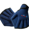 Webbed Swim Gloves For Water Training Neoprene Paddling Gloves With Adjustable Velcro Wrist Resistance Boost; open-finger design