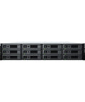 Heavy Duty Built Like A Tank 12 Bay Rack Mount Nas Server front view showcasing twelve drive bays and power controls.