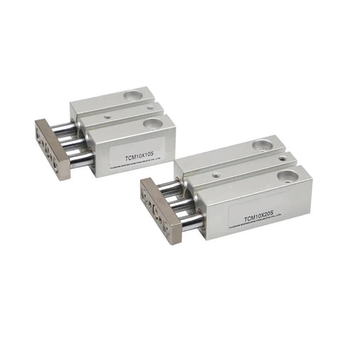Rock Solid Mini Guided Pneumatic Cylinder Guide Rod Tcm10X15S Heavy Duty Steel Built Like A Tank Smooth Glide Piston Action For Industrial Machine Automation And Pro Build Projects