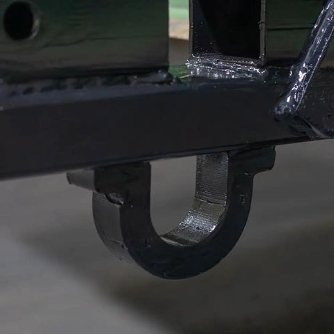 Clamp On Tractor Bucket Hitch Receiver Adapter With Chain Hook And Lifting Ring For Front Bucket Lips Two Inch Receiver 1100 Lb