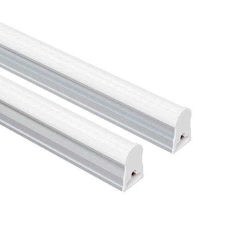 Bright 4Ft LED Shop Lights 2 Pack With 2000 Lumen Output And 6500K Daylight White 20 Watt Linkable Up To Eight Fixtures Integrated Plug And Play Ceiling Lights