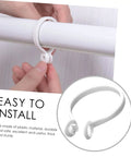 60 Pack Plastic Circular Curtain Rings For Rods With Smooth Glide No Burr, easy install on rod