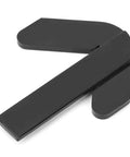 Plastic center finder ruler, black; locates center of round workpieces for mini lathes and milling machines.