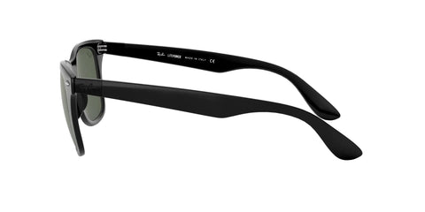 Side view of Unisex Wayfarer Liteforce Square Sunglasses Black And Dark Green 52mm Ultra Lightweight Durable Frame For Everyday Use.
