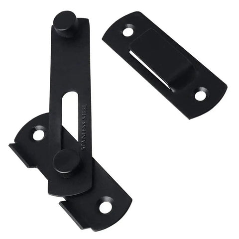 Beefy Flip Latch Lock Heavy Duty Stainless Steel Gate Door Cabinet Window Lock 2 Pack Black Built Tough for home use