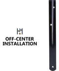 12 Pack Beefy 18 Inch Shelf Brackets For Garage Floating Shelves Black Powder Coated Steel Thick Wall Mounts, off-center installation