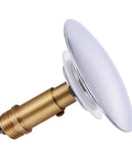 Copper Pop up Bathtub Plug with Bounce Design for Drain Hole, close-up view showing polished finish and brass base.