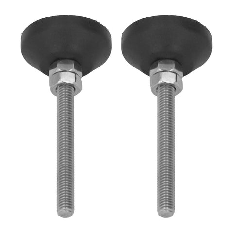 Two Pack M6 Thread Leveling Feet With Nylon Rubber Base Foot Pads for Machines Tools Furniture Shelves and Equipment