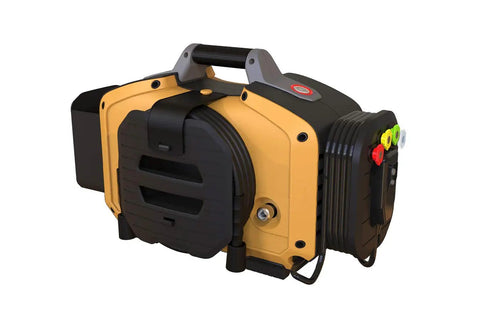 Electric Pressure Washer 1800 PSI 2 GPM With Foam Cannon, Quick Release Gun, Nozzle Lance And High Pressure Hose, side view