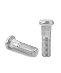 M12x1.5 Chrome Wheel Lug Nut Stud Set For Honda And Acura Vehicles Fits Accord Civic CRV CRZ Fit HRV Insight Element Prelude S2000 Integra TLX RSX ILX EL CL CSX Wagovan And More 4 Pieces showing two chrome studs, horizontal and vertical orientation.