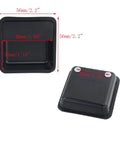 Black 2 Pack Concealed Recessed Sliding Door Pull Handles With 1.26 Inch Hole Distance, square zinc alloy cabinet pulls